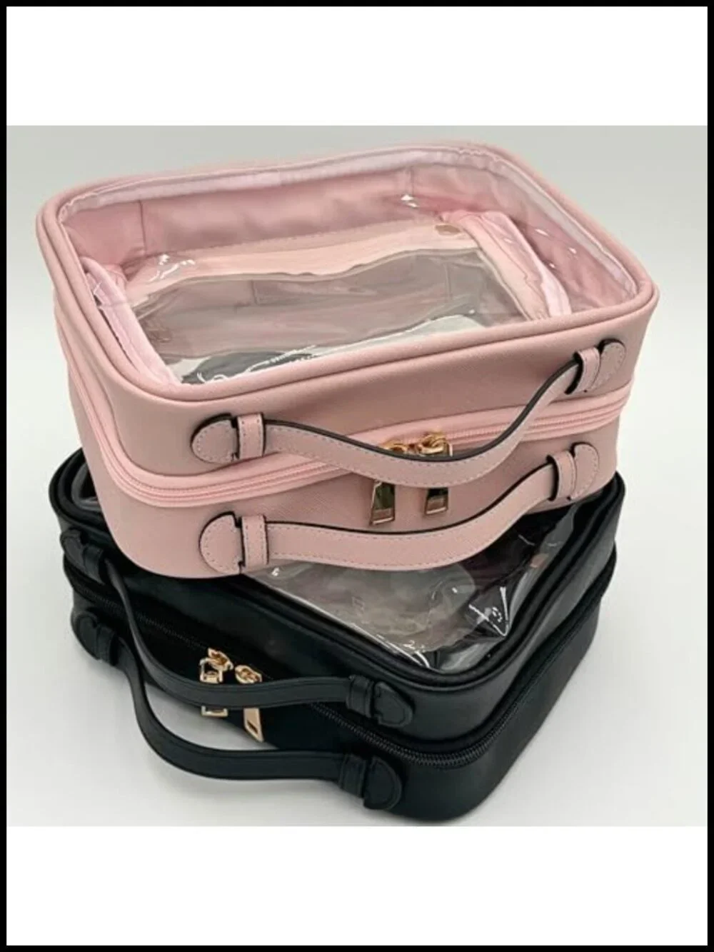 Clear Makeup Bag Large Capacity Travel Toiletry Case Transparent PVC Cosmetic